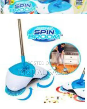 Hurricane Spin Broom - Blue,White