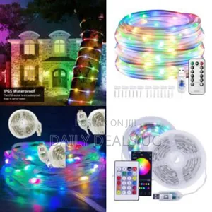 Multi Coloured Outdoor Rope Lights, 10m 100 Led Rgb Sensory Lights