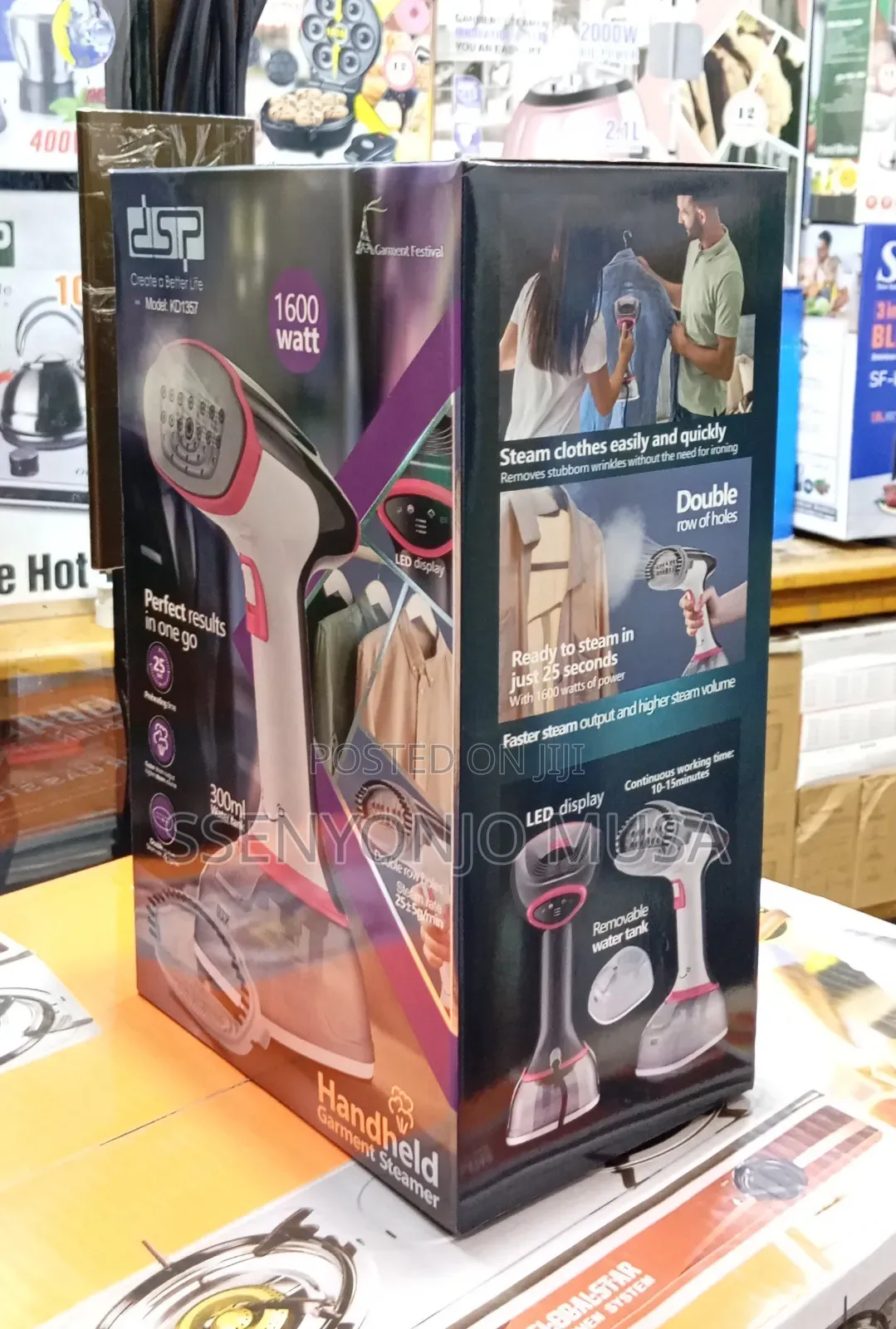 DSP Portable Handheld Garment Steamer – 1600w Powerful Fast