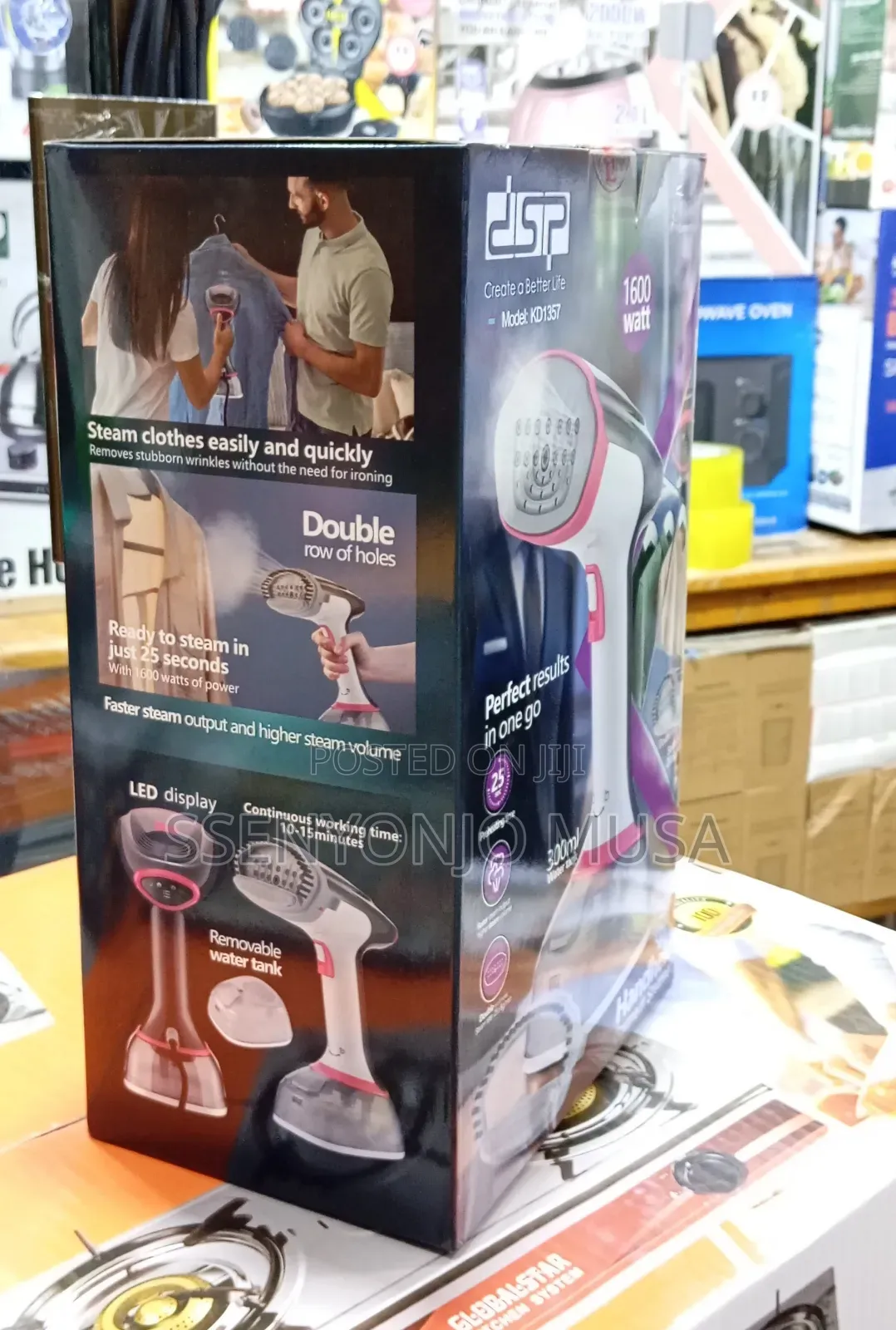 DSP Portable Handheld Garment Steamer – 1600w Powerful Fast