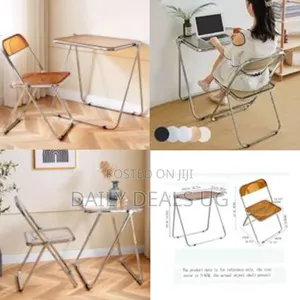 Portable Stackable Folding Tv Acrylic Serving Tray Tables Chair Set
