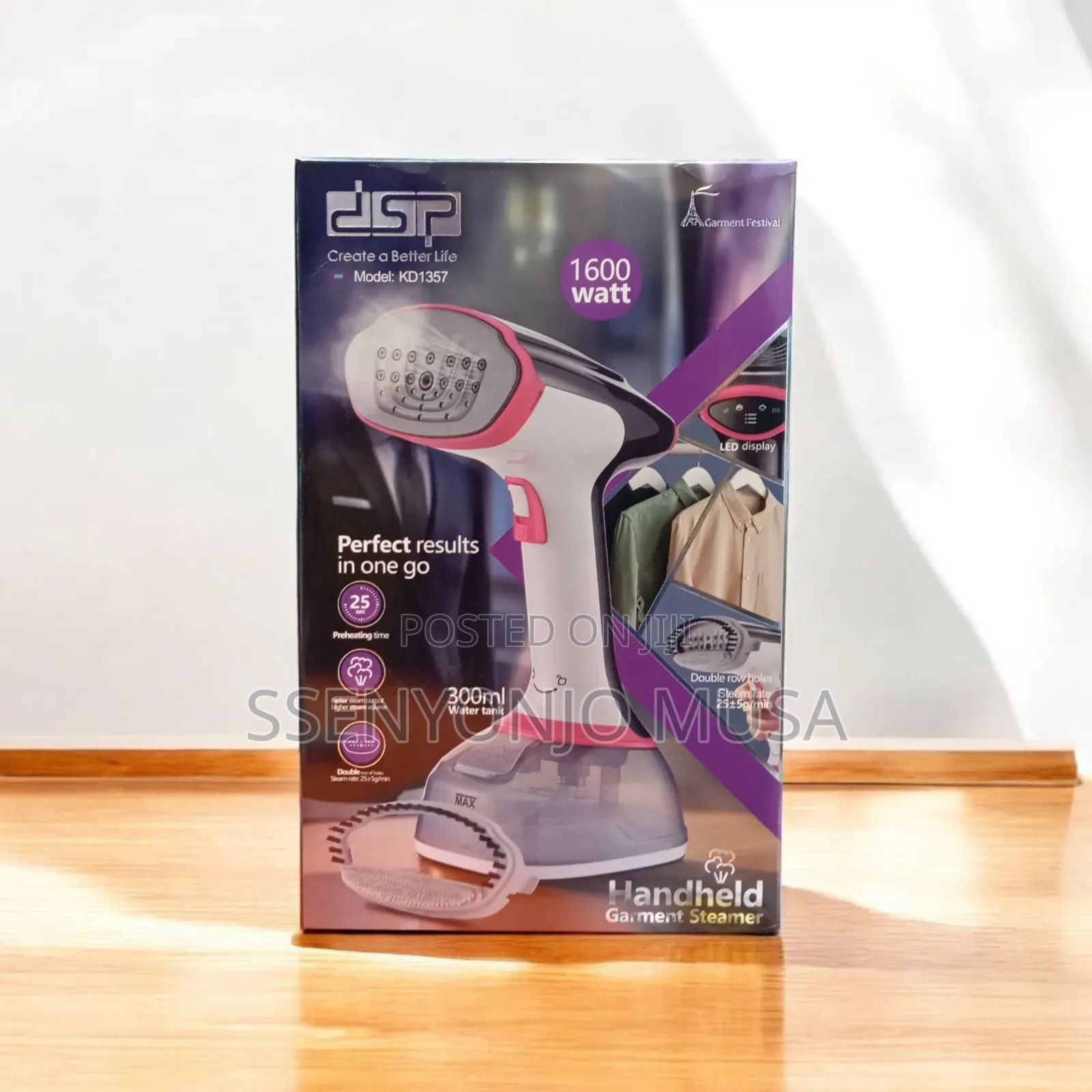 DSP Portable Handheld Garment Steamer – 1600w Powerful Fast