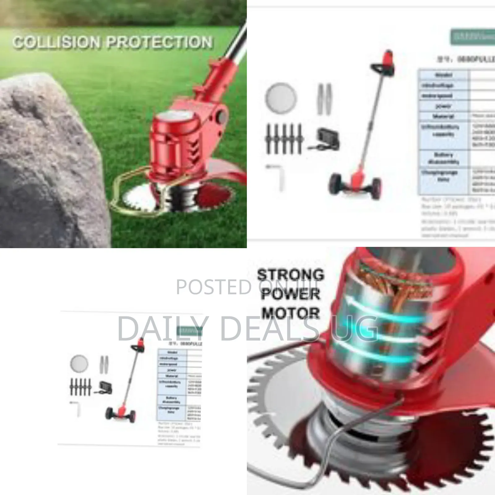 Universal Grass Trimmer Support Wheels Electric Brush Cutter Lawn Mowe