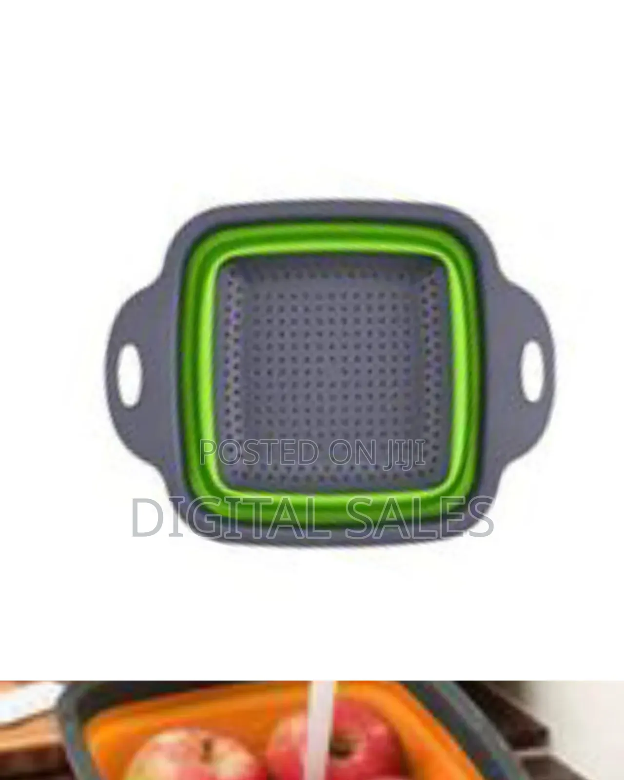 Square Silicone Plastic Folding Rice Strainer For Kitchen Collapsible