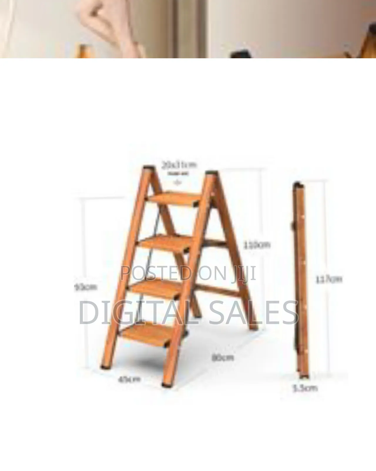 Folding Step Stool 4 Step Stairs,