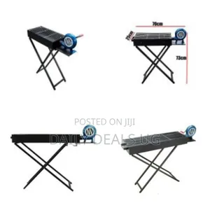 60x30cm Portable Charcoal BBQ Foldable Barbecue Grill Camping Picnic