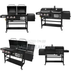 2-in-1 System Smoke Hollow Charcoal and Gas Combo Station Barbecue BBQ