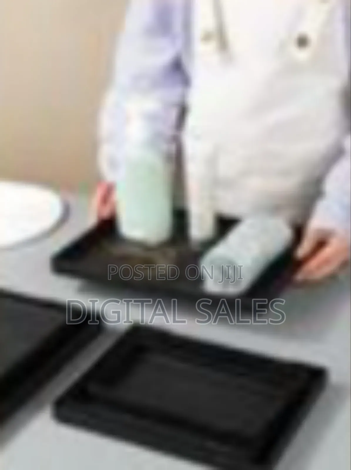 3 Pieces Deep Rectangular Melamine Trays Restaurant Cafe Hotel