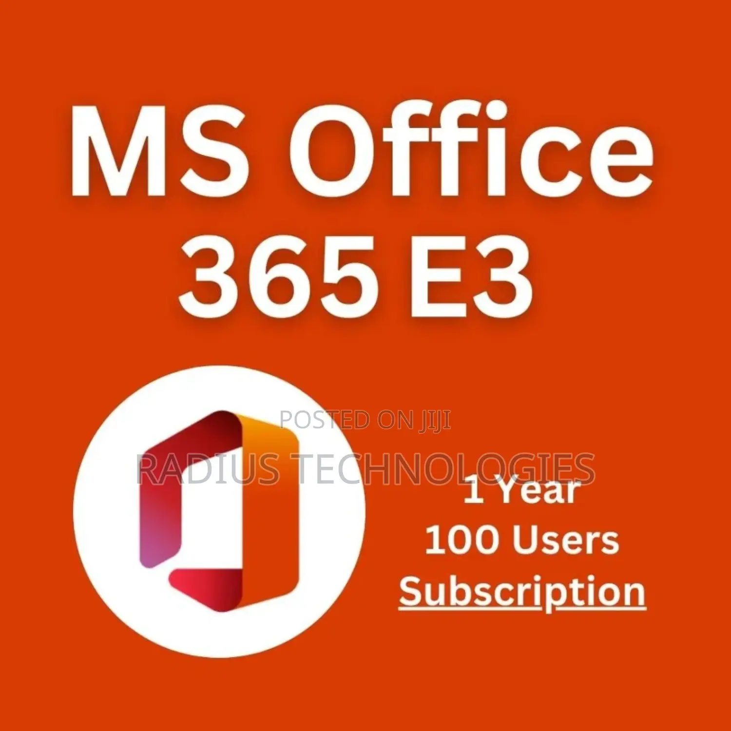 Microsoft Office 365 E3 With Teams – 100 User, 1 Year Subscription