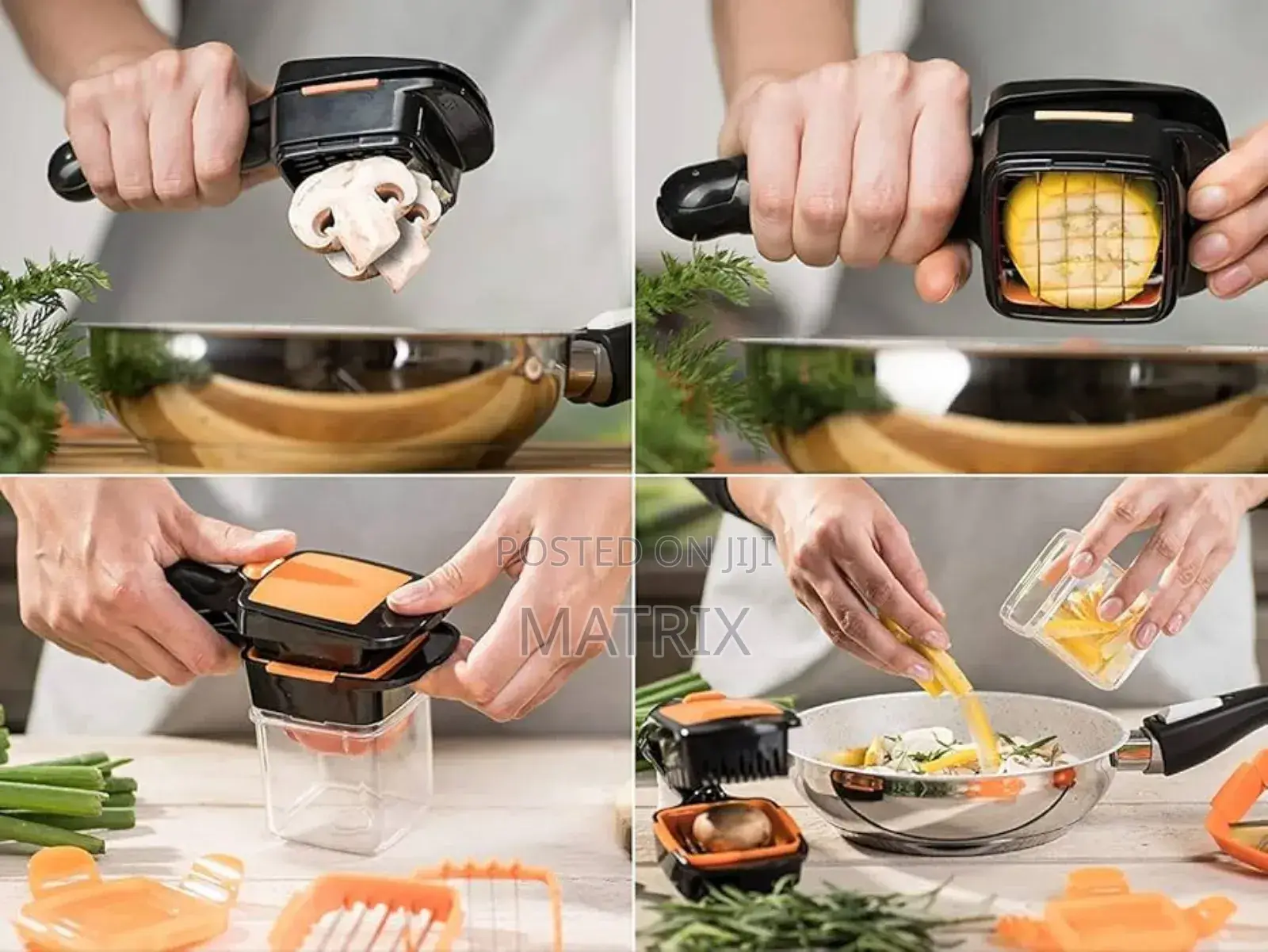 5 In 1 Multifunction Vegetable Cutter Quick Fruit Slicer Aknd Chopper