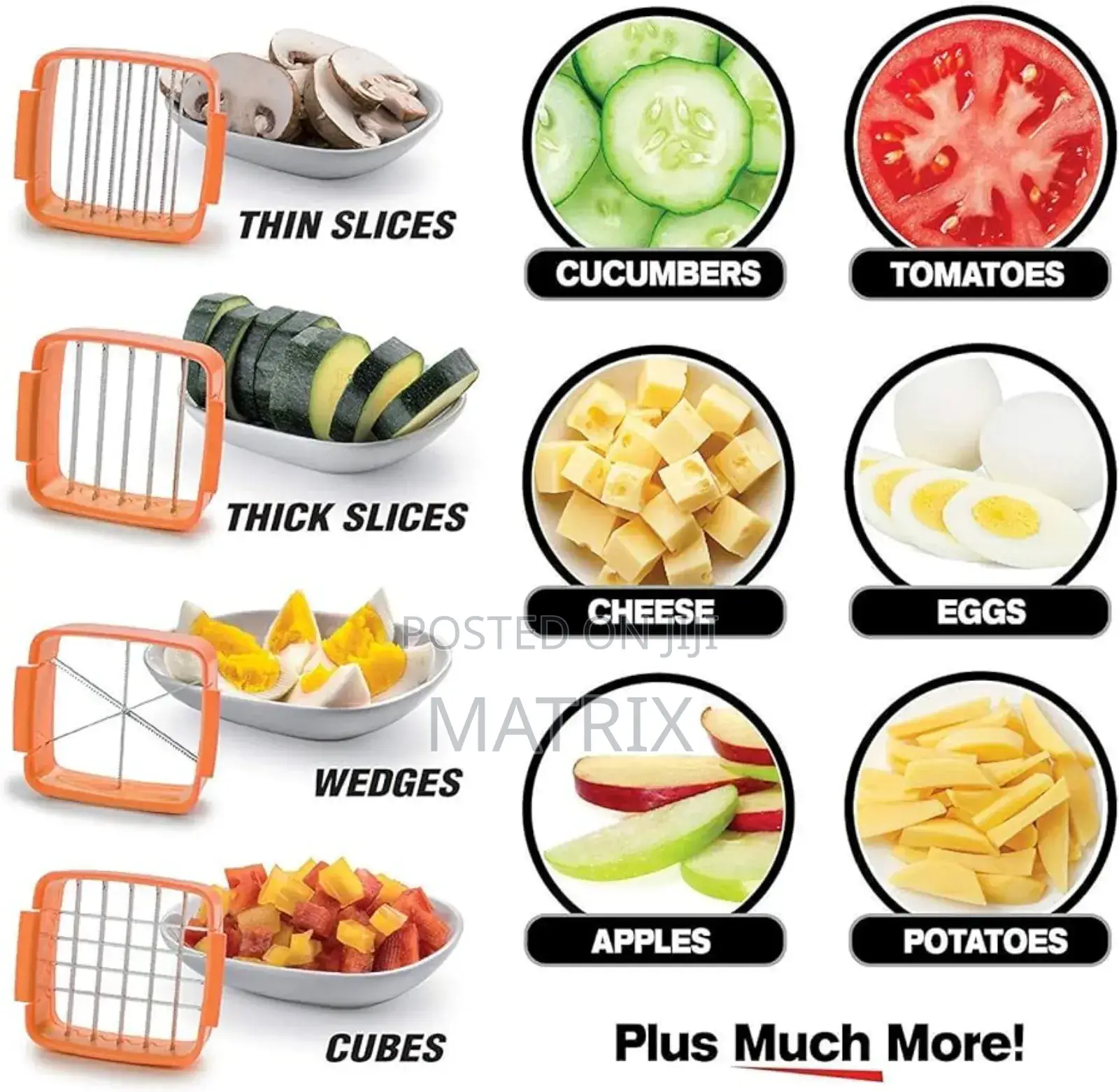 5 In 1 Multifunction Vegetable Cutter Quick Fruit Slicer Aknd Chopper