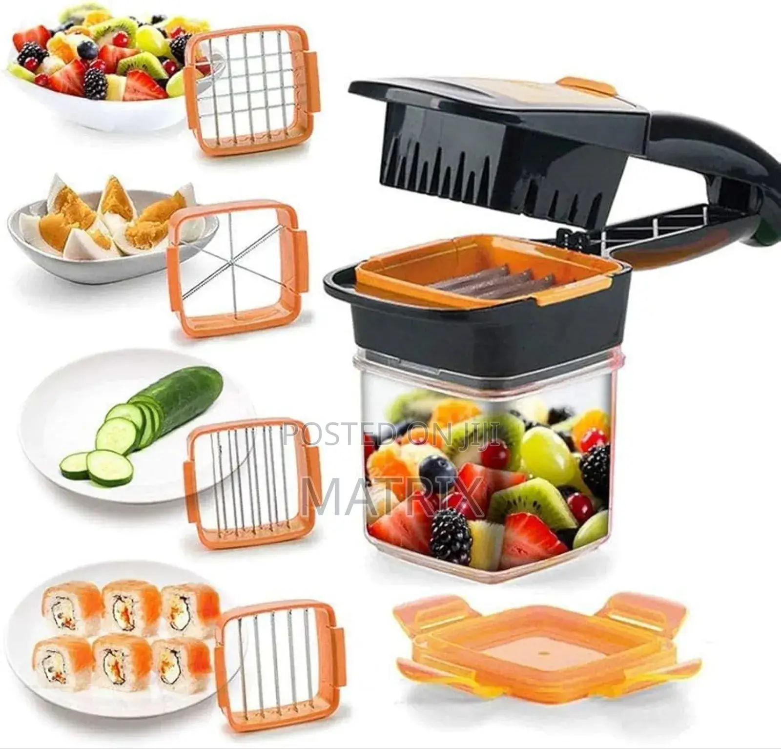 5 In 1 Multifunction Vegetable Cutter Quick Fruit Slicer Aknd Chopper