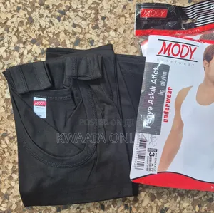 2 Piece Pack Mody Black Vests Breathable Ultra Soft Men's Cotton Vests