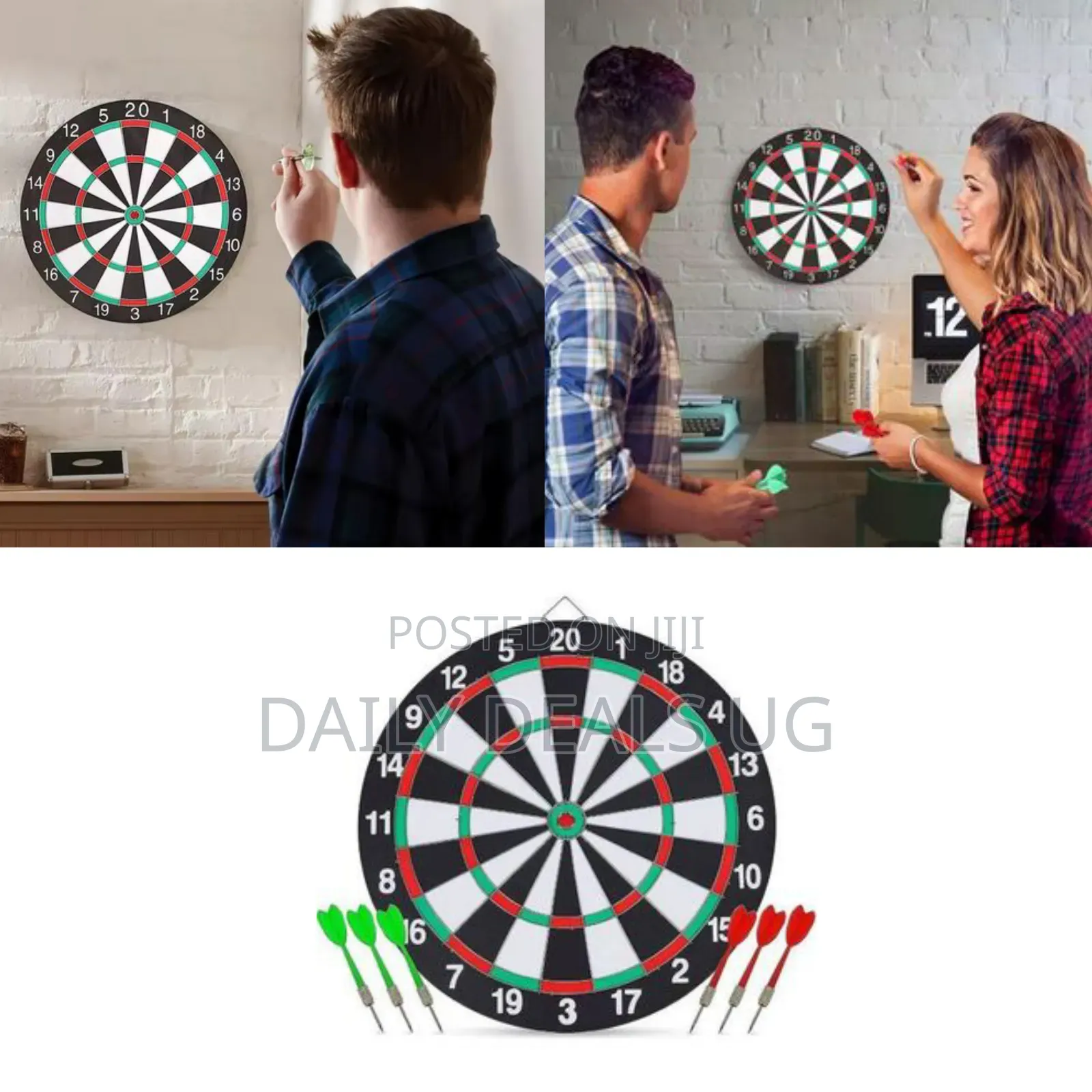 Dartboard Set With Six Darts, It Is a Circular Target