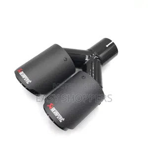 Carbon Fiber Exhaust Tip With a Dual-Pipe Design.