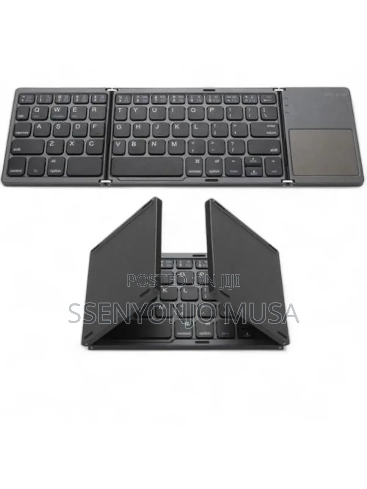 B033 Mini Folding Wireless Bluetooth Keyboard With Touchpad – Black