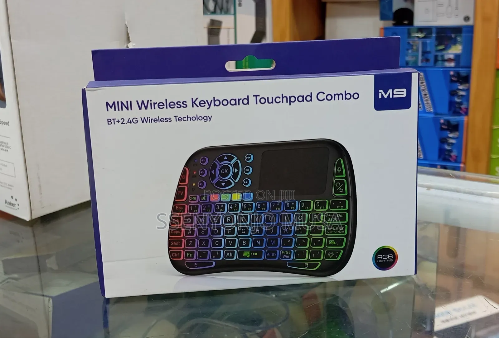 M9 Wireless Mini Backlit Keyboard With Touchpad – Black