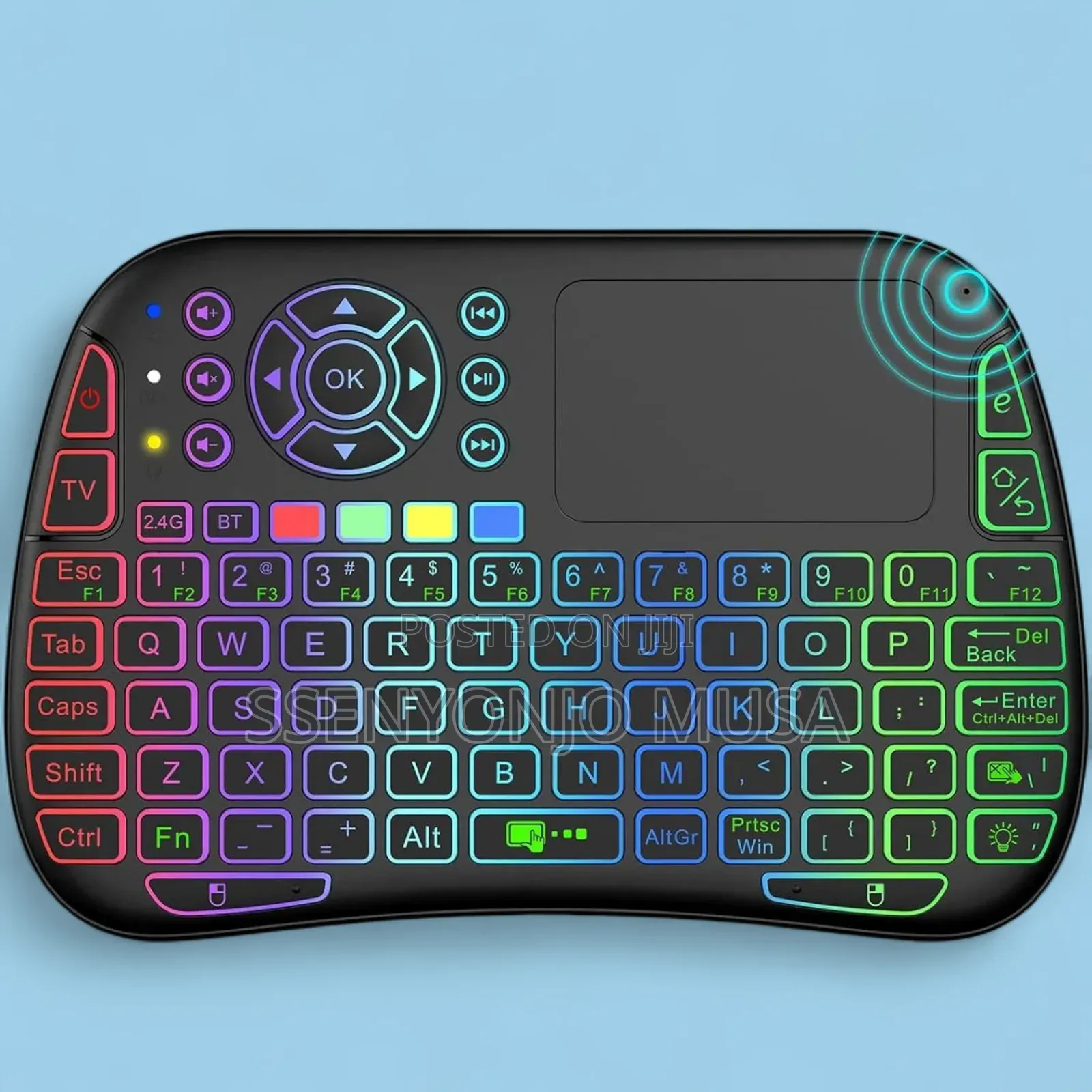 M9 Wireless Mini Backlit Keyboard With Touchpad – Black