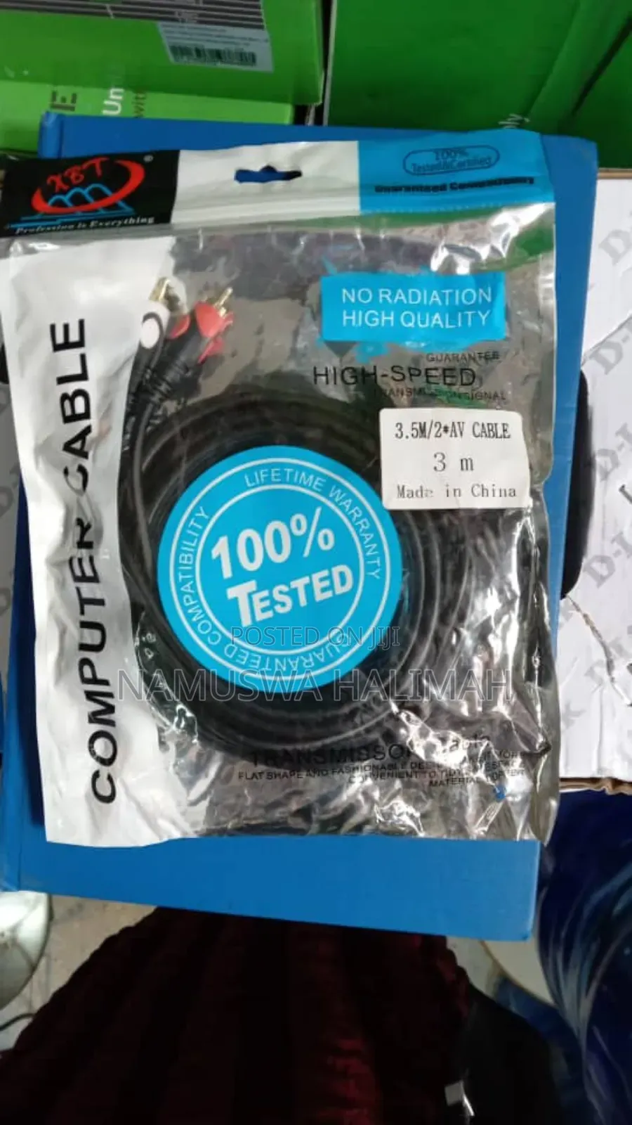 3.5mm to 2 Rca Av Cable.