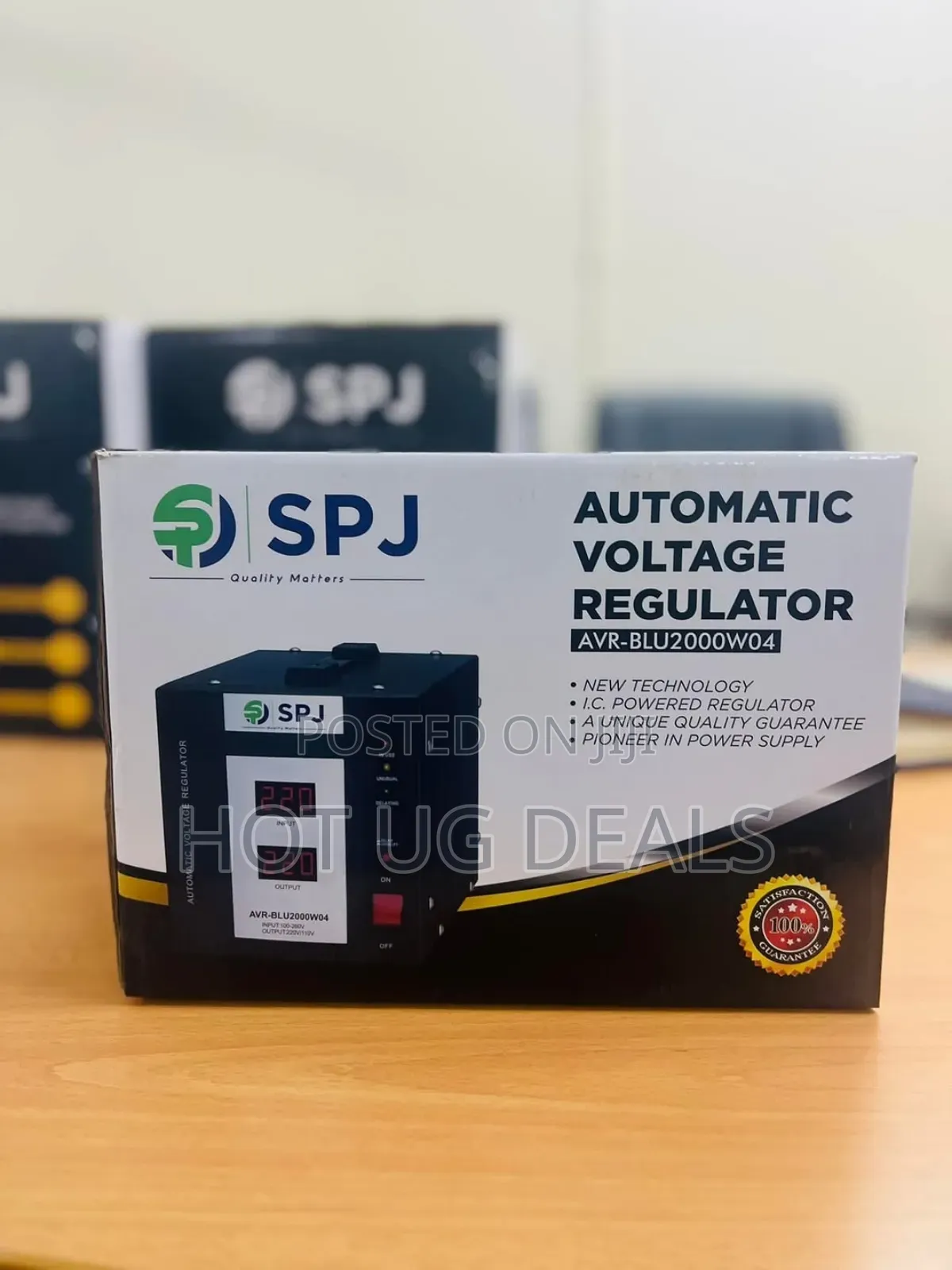 Spj Automatic Voltage Regulator 2000w - Black(2 Yrs Wrty)