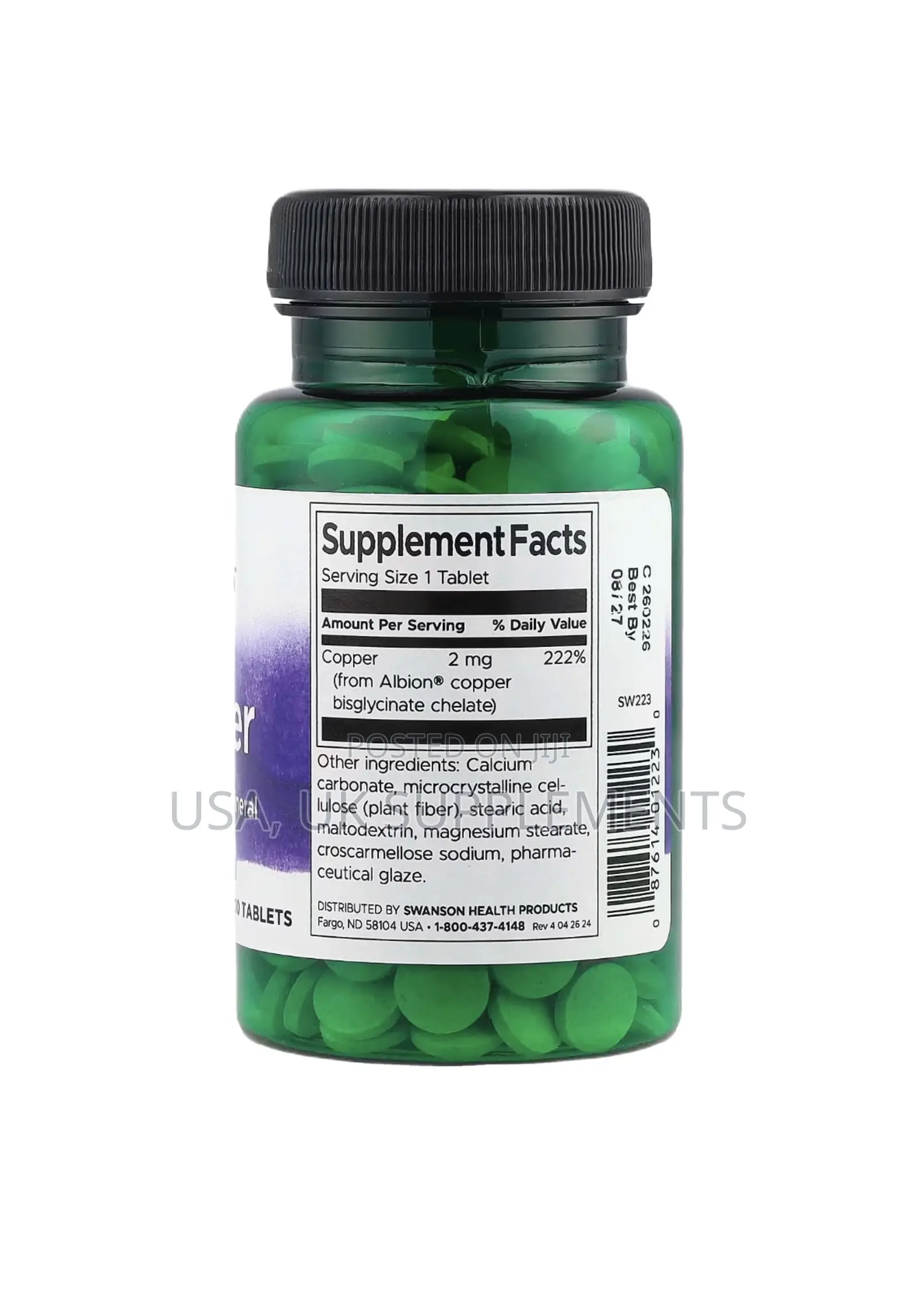 Albion Copper 2mg Tablets 300tablets Swanson