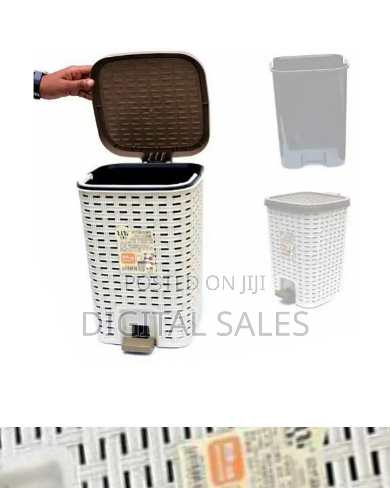 10l Dust Bin Lockable Pressing Type Step Foot Pedal Trash Can Bucket