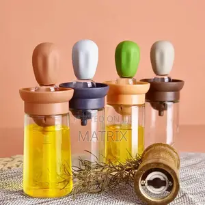Oil Dispenser Bottle With Silicone Brush and Dropper