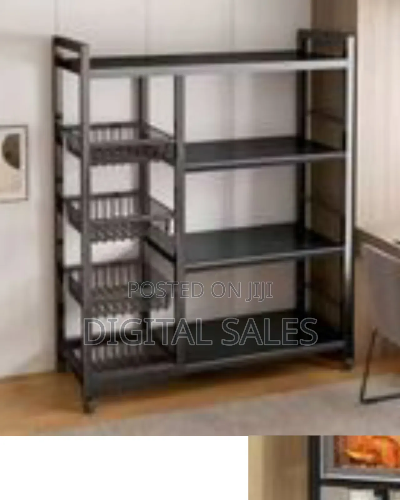 Baker Oven Rack Utility Storage Shelves, Adjustable 4-Tier Kitchen