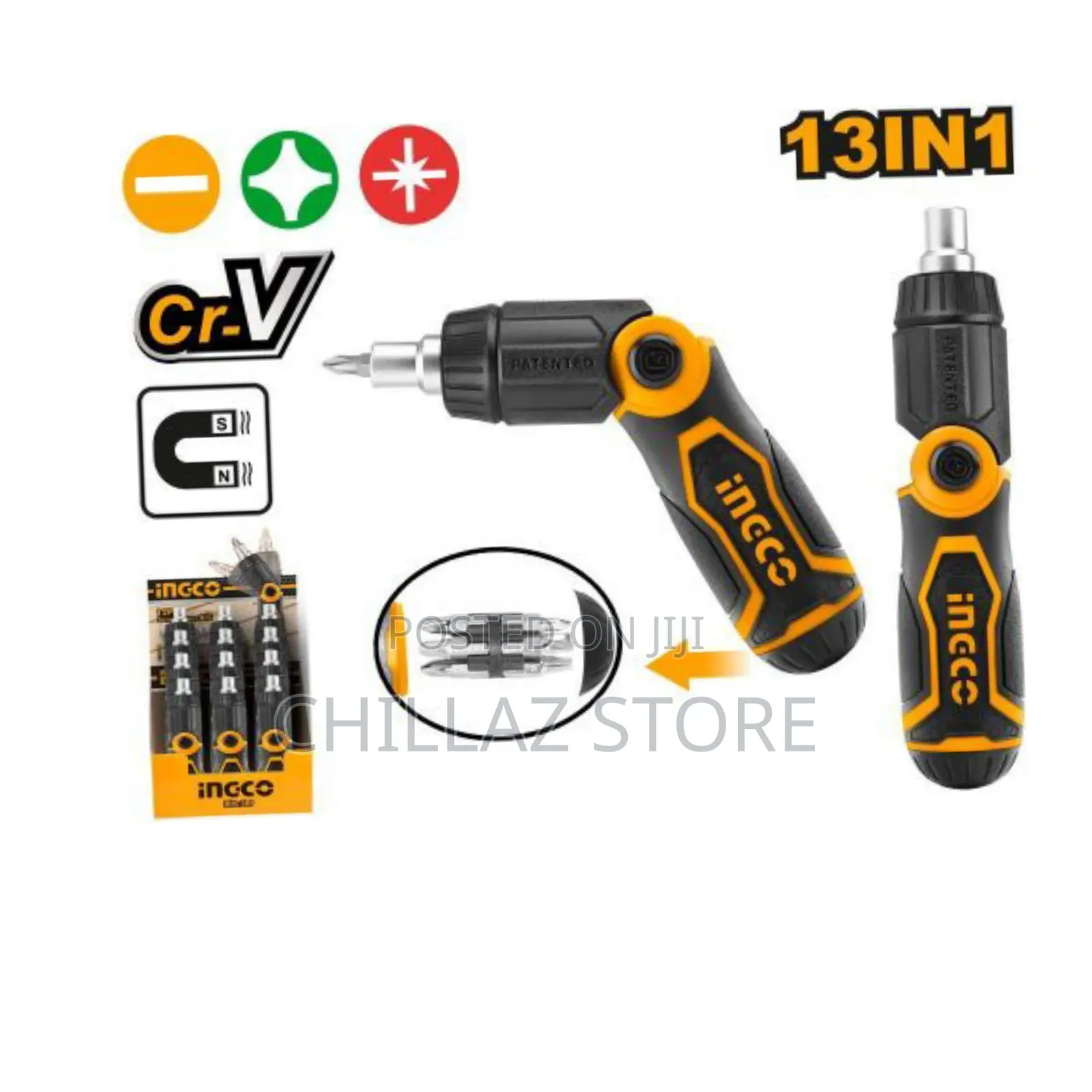 Ingco 13 in 1 Ratchet Screw Driver Set.