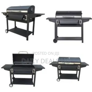Adjustable Foldable Square Charcoal BBQ Smoker Grill Barbecue