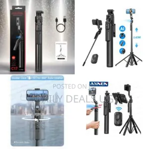 C17 Intelligent Ai Face Tracking Tripod 360 Rotation With Stand