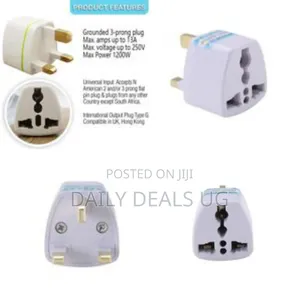 1 Piece Of Uk Plug Adapter 3 Pin Universal Travel Adapter