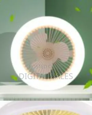 Socket Fan Light Led Ceiling Fan With Lights, 30w Low Profile Flush