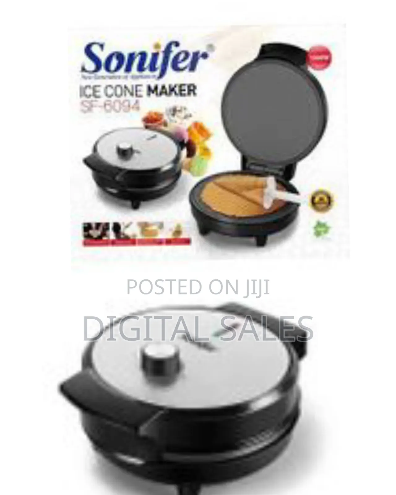 Sonifer Automatic Egg Roll Ice Cream Cone Maker Mini Waffle Maker