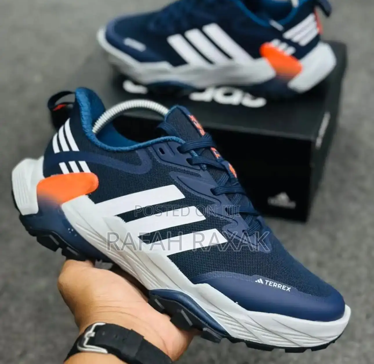 Blue Adidas Terrex Soulstride Trail Hike Running Sneakers