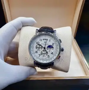 Original Black Leather Patek Philippe Wrist Watch
