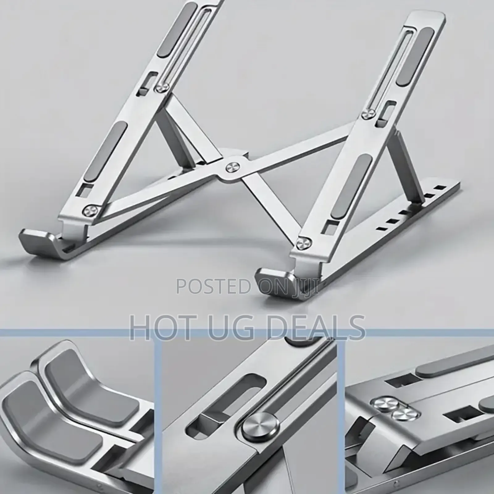 Foldable Adjustable Stand Holder For Laptop - Black