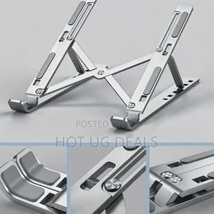 Foldable Adjustable Stand Holder For Laptop - Black