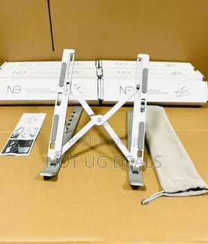 Foldable Adjustable Stand Holder For Laptop - Black
