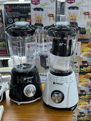 Hoffmans Hoffman 1.6l Blender, Dry Grinder 2 In 1 Black, White