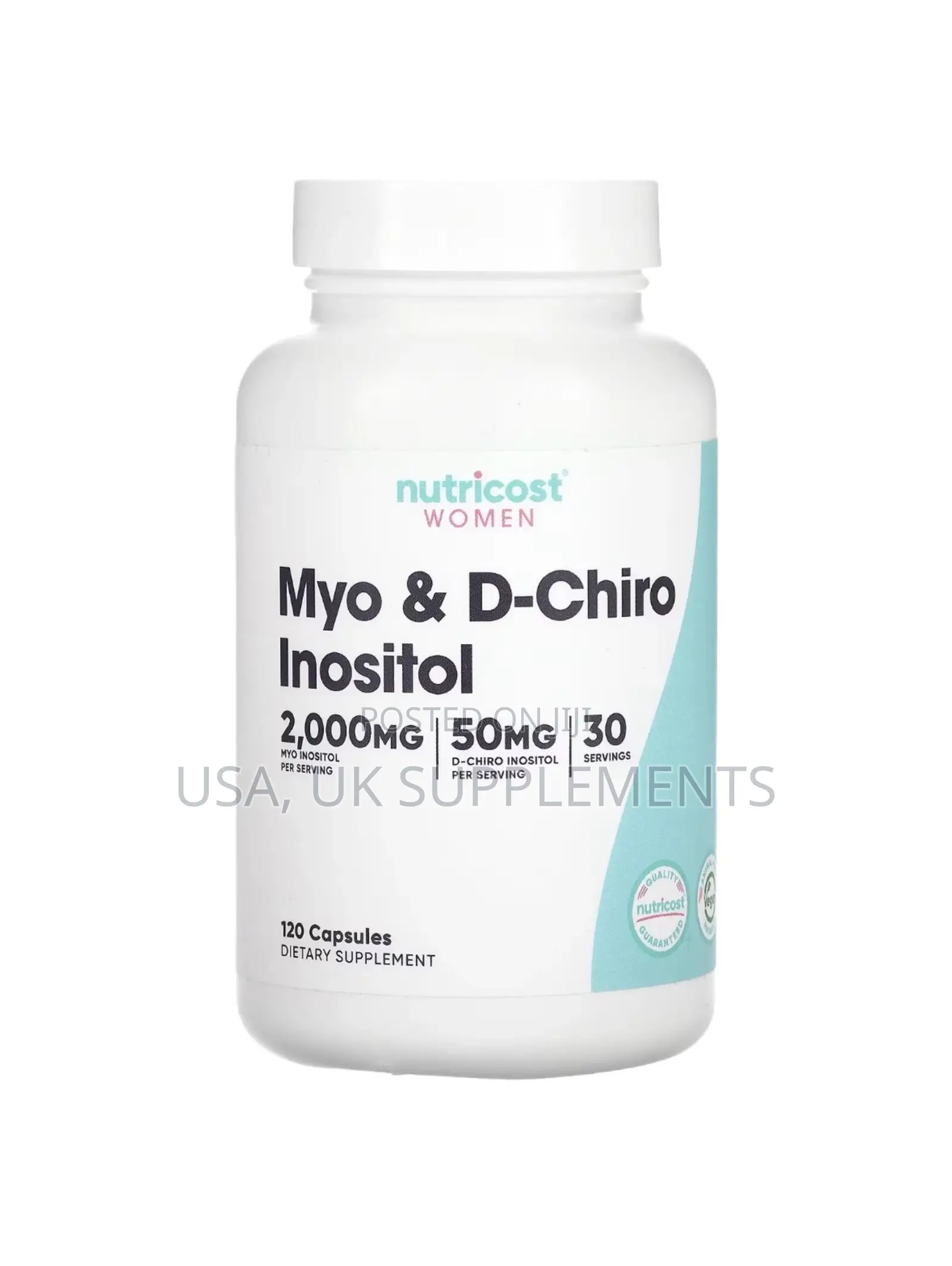 Nutricost Myo and D- Chiro Inositol 2000mg 120capsules