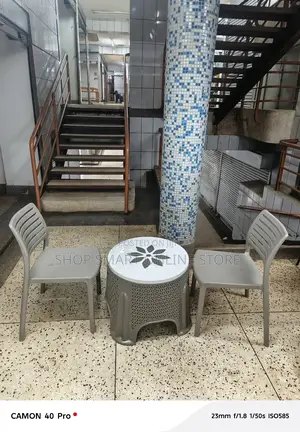 Outdoor Plastic Chairs and Table
