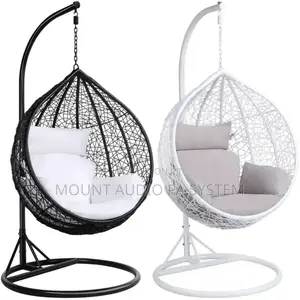 Luxury 360 Rotating Rattan Egg Hanging Chair With Cushions