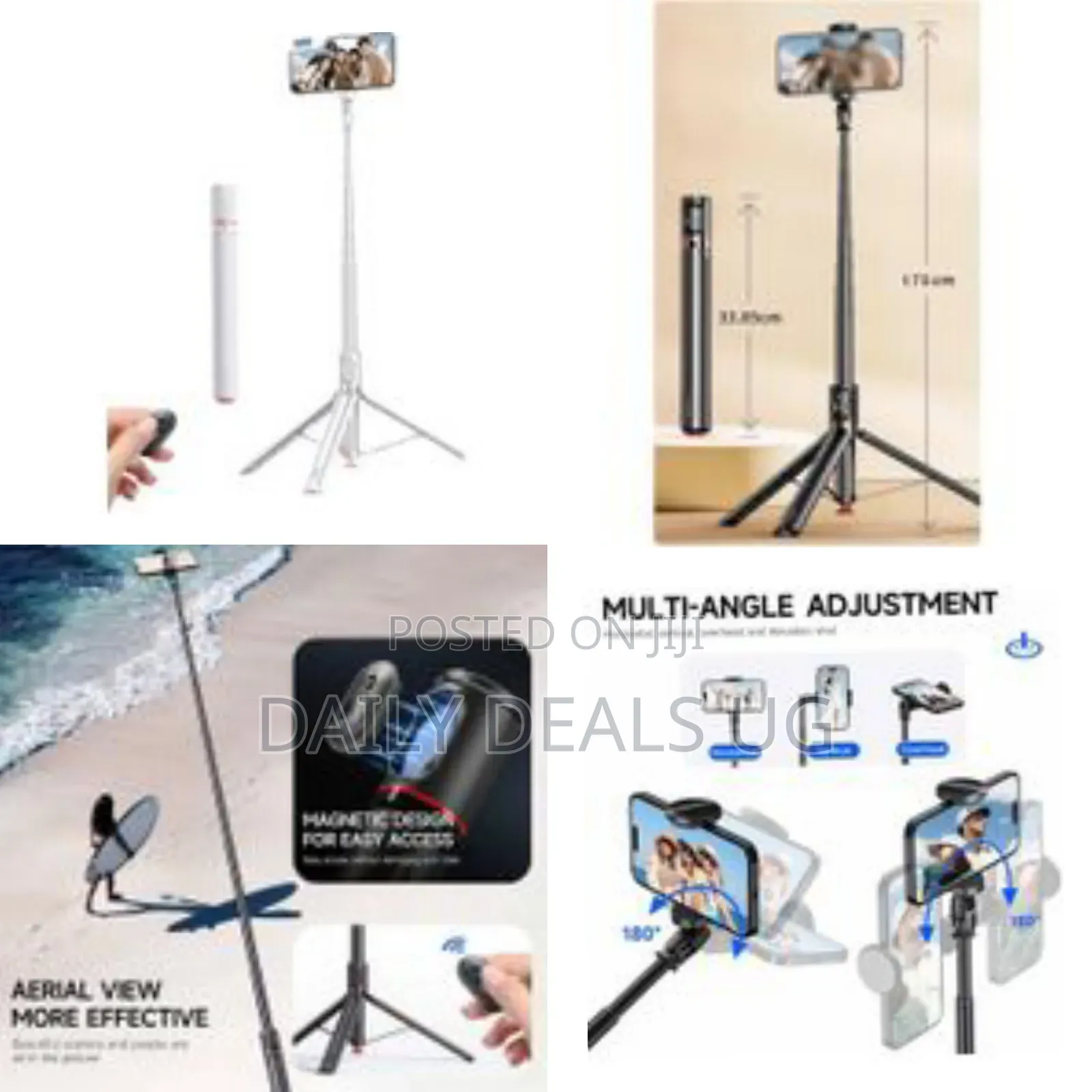Tt01 Extendable Bluetooth Selfie Stick Tripod, 69.6" Automatic Tripod