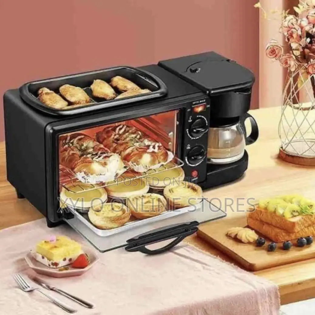 Hoffmans 3 In1 Breakfast Maker Black