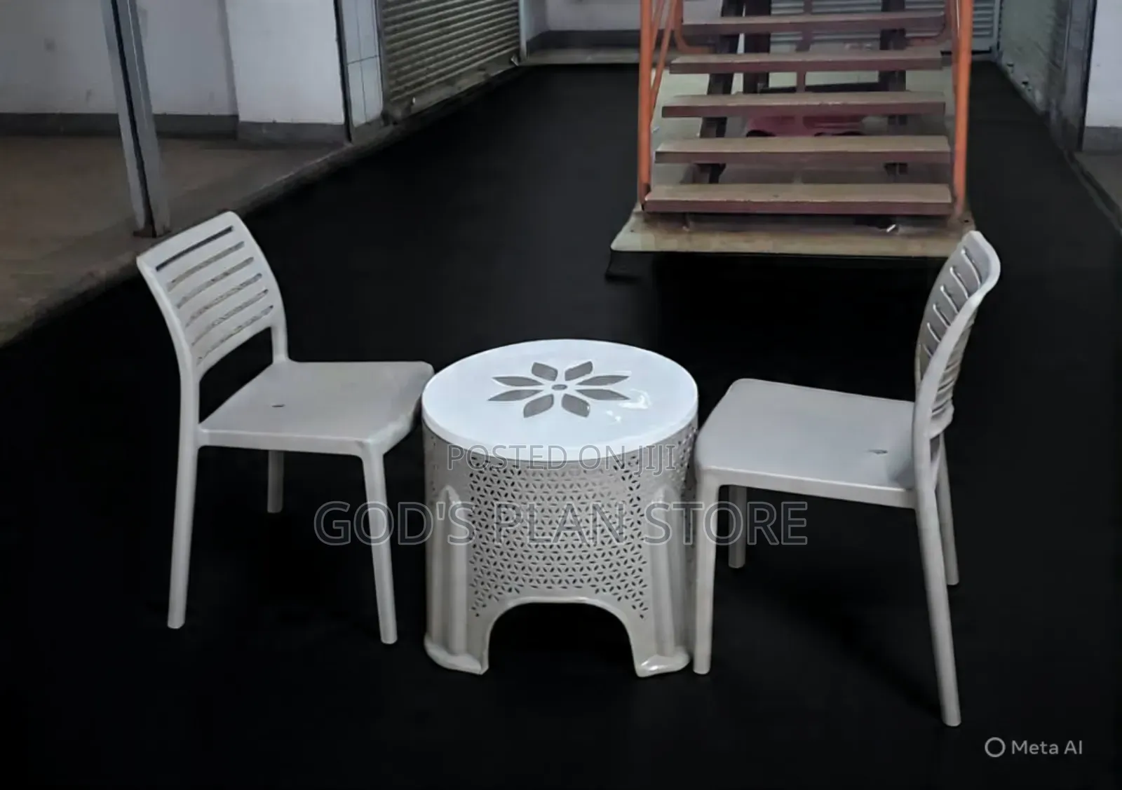 Dining Coffee Table and Chairs Plastic Set