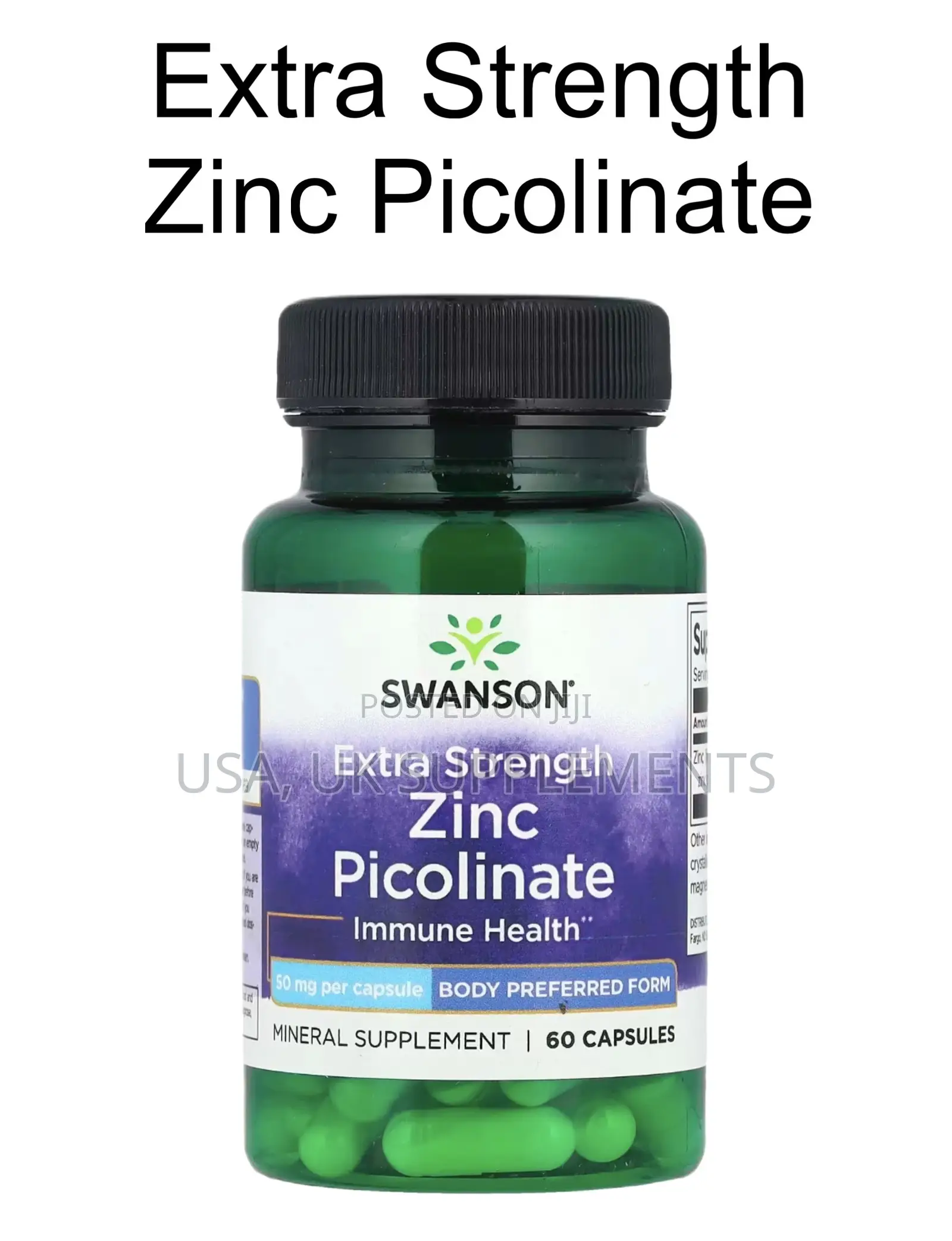 Swanson 50mg Zinc Picolinate 60capsules