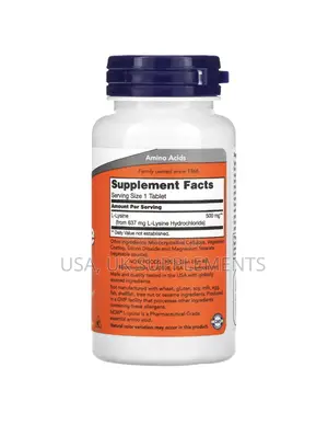 500mg Now L-Lysine 100capsules
