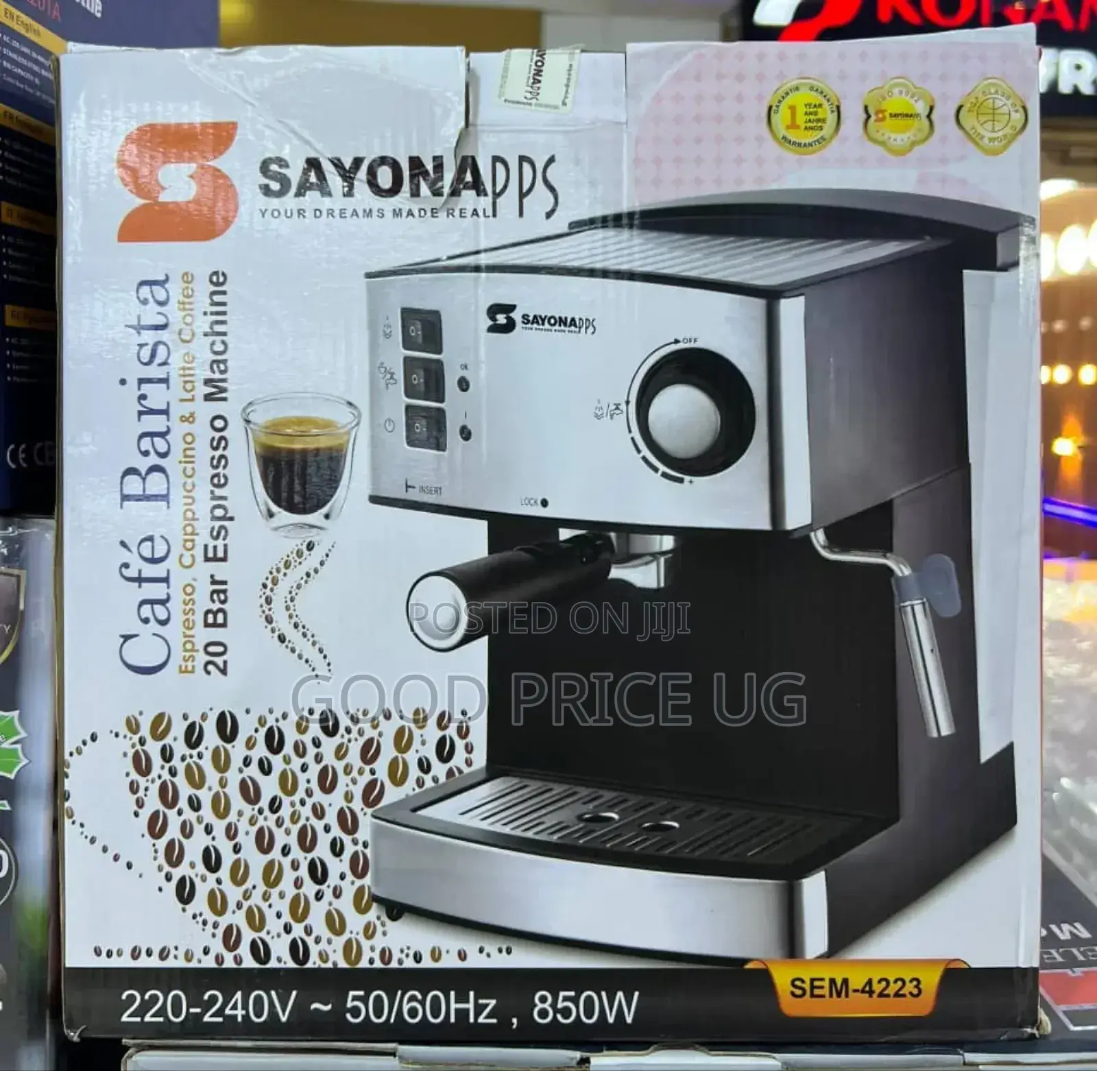 20 Bars Sayona Coffee Maker Sem-4423