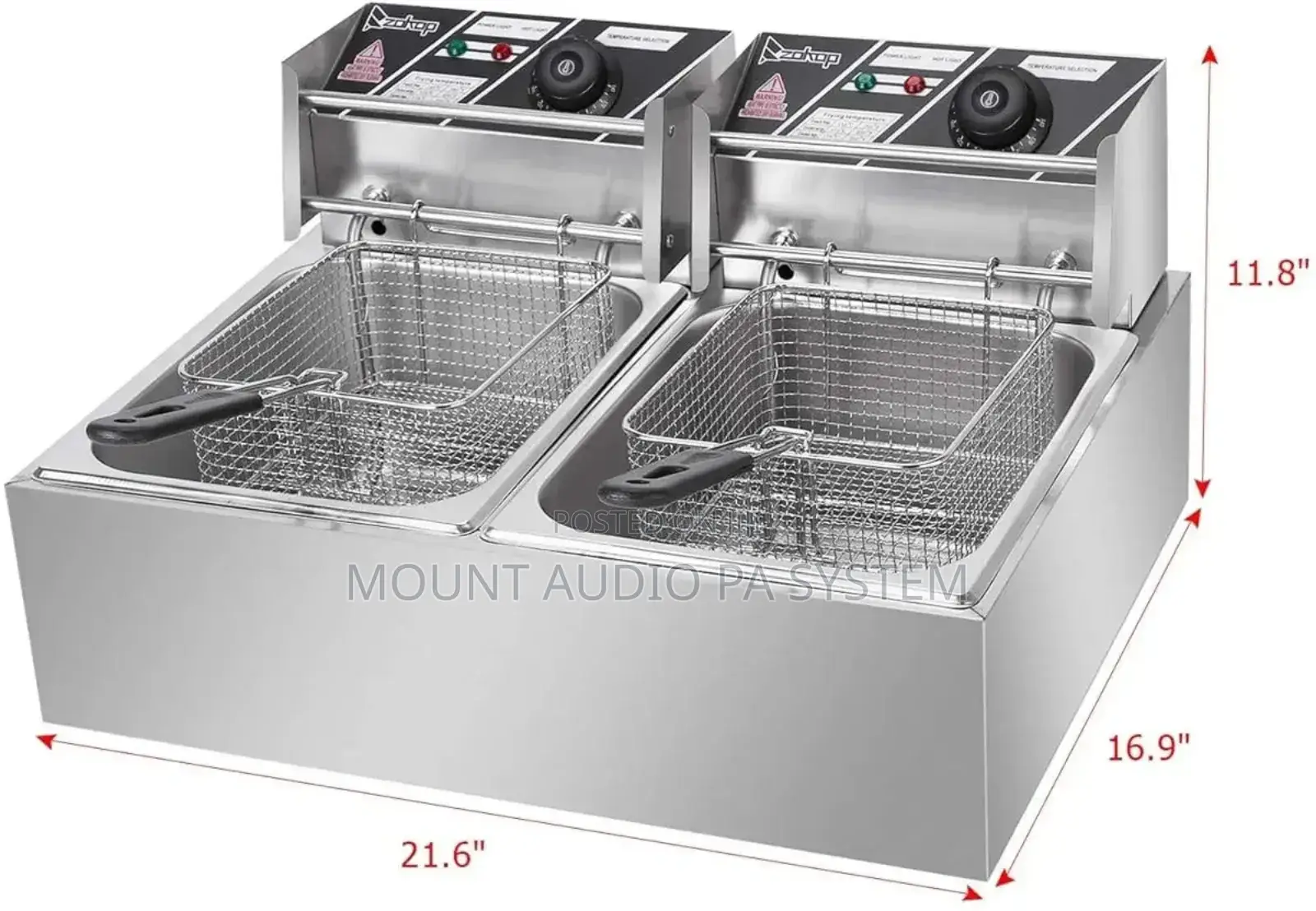 Electric Double Deep Fryer 12l